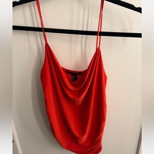 F21 Red Cowl Neck Tank